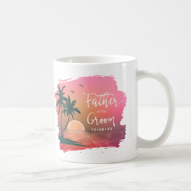 Tropical Isle Father of the Groom Pink ID581 Coffee Mug (Right)