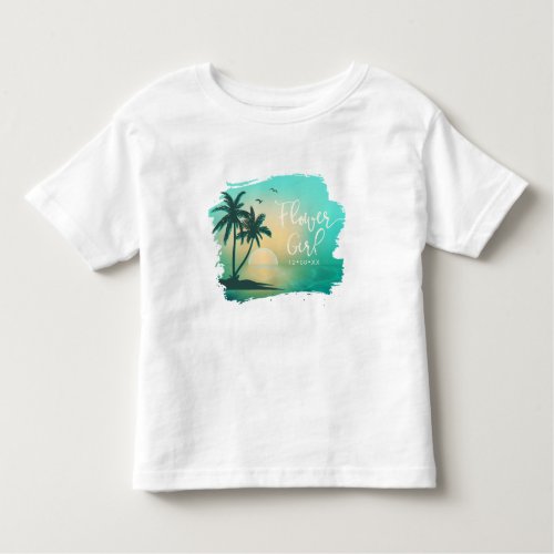 Tropical Isle Flower Girl Teal ID581 Toddler T_shirt