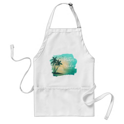 Tropical Isle Mother of the Bride Teal ID581 Adult Apron