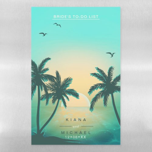 Tropical Isle Sunrise To Do List Teal ID581 Magnetic Dry Erase Sheet