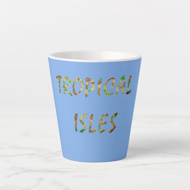 Tropical Isles- Brwn Latte Mug (Front)