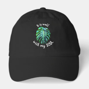 Tropical It Is Well With My Soul Monstera Modern Hat