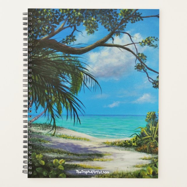 Tropical Jamaican Beach Theme Planner (Front)