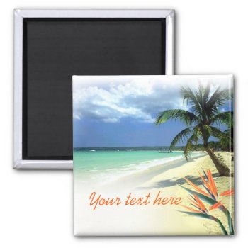 Tropical Jamaican Hawaiian Wedding Favor Keepsake Magnet by Special_Occasions at Zazzle