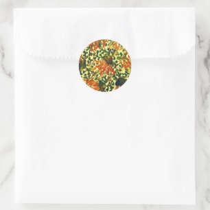 Tropical Jellyfish Underwater Ocean Sea Fine Art Classic Round Sticker