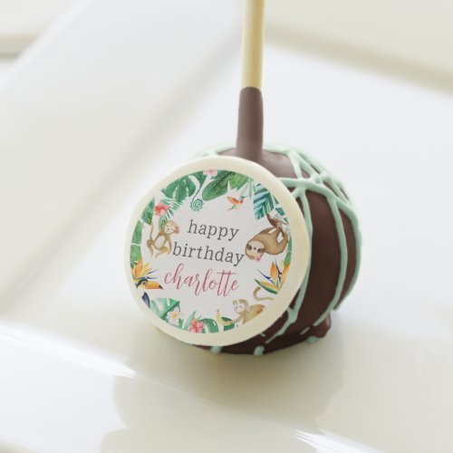 Tropical Jungle Animals Kids Birthday Party Cake Pops