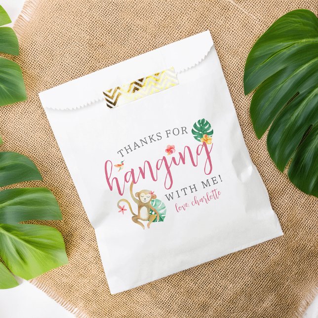 Tropical Jungle Animals Kids Birthday Party Favor Bag (Creator Uploaded)