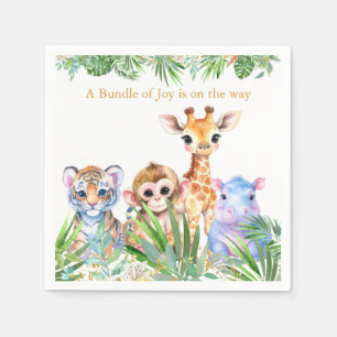 Tropical Jungle Baby animals Napkins