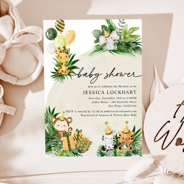 Tropical Jungle Baby Shower Invitation (Creator Uploaded)