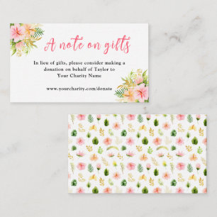 Tropical Jungle Birthday A Note On Gifts Enclosure Card