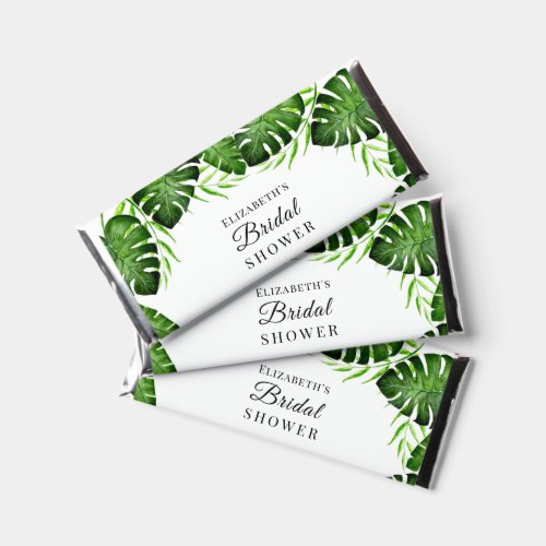 Tropical Jungle Bridal Shower Personalized Modern  Hershey Bar Favors