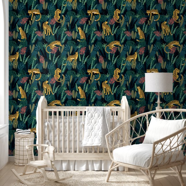 Tropical Jungle Cats Wallpaper (Kids)