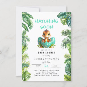 Tropical Jungle Cute Baby Shower Invitation