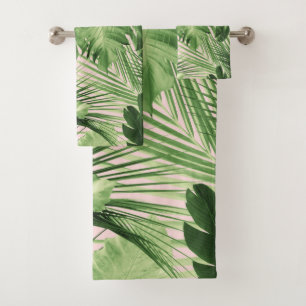 Tropical Jungle Day Leaves Siesta #2 #tropical Bath Towel Set