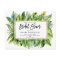 tropical jungle faux gold bridal shower invitation