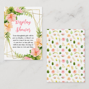 Tropical Jungle Floral Baby Display Shower Enclosure Card