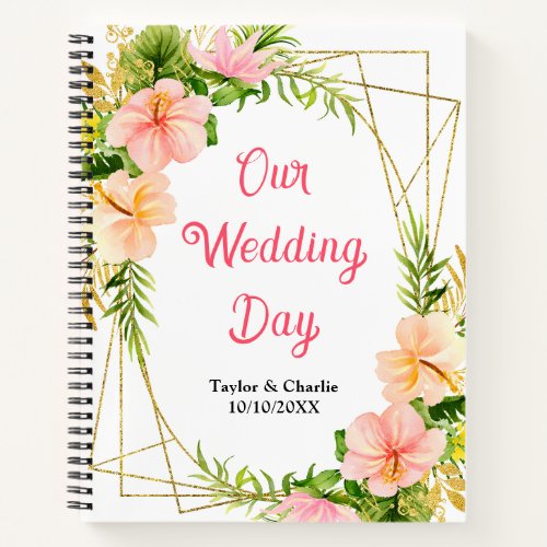 Tropical Jungle Floral Wedding Planner Notebook