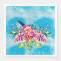 Tropical Jungle Flowers - Aloha Beach Paper Dinner Napkin