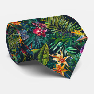 Tropical Jungle Flowers Tie