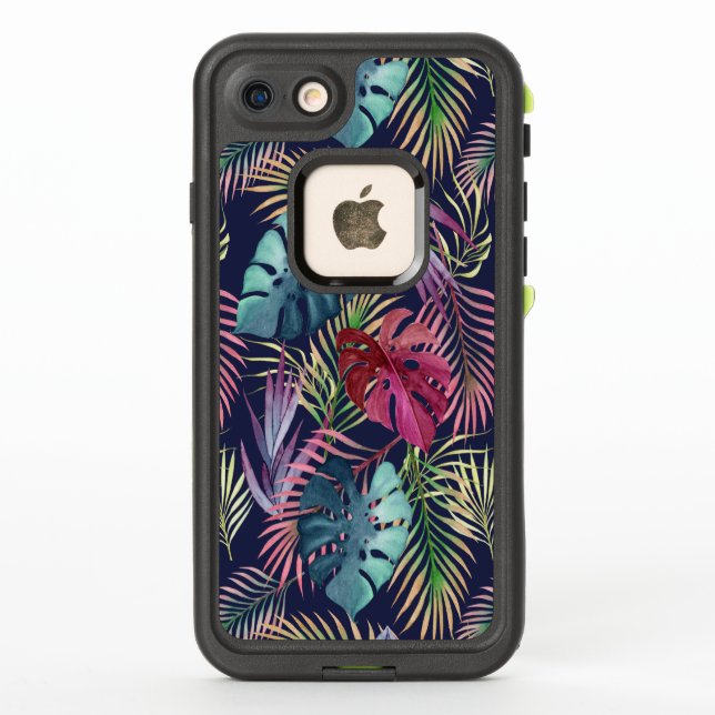 Tropical Jungle Foliage Botanical Pattern LifeProof iPhone Case (Back)