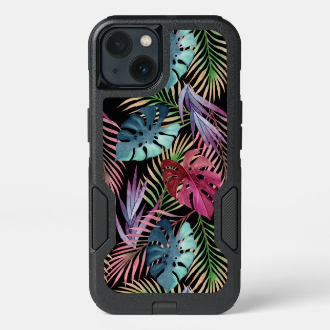 Tropical Jungle Foliage Botanical Pattern Otterbox iPhone Case (Back)