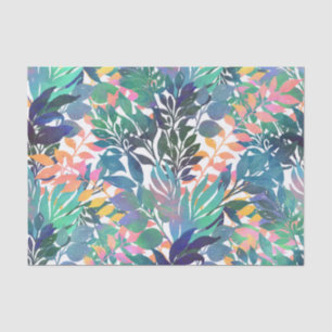 Tropical Jungle Foliage Watercolor Greenery Tissue Paper