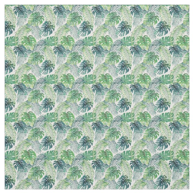 Tropical Jungle Leaves Design Fabric (Swatch)