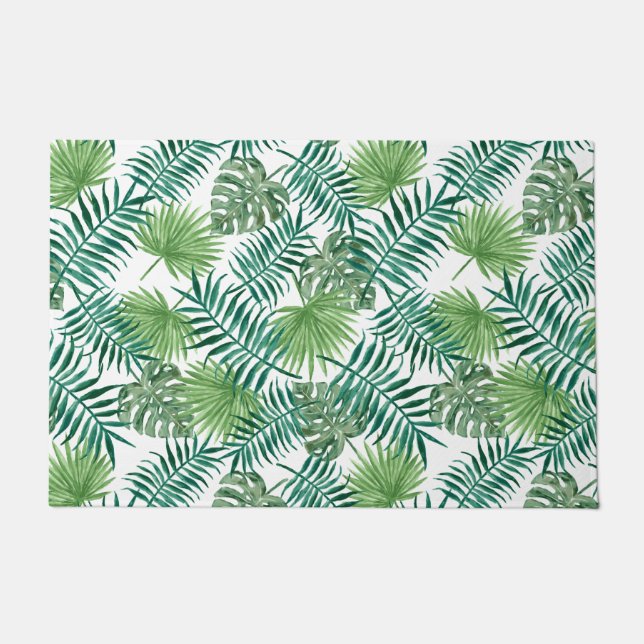 Tropical Jungle Leaves Doormat (Front)