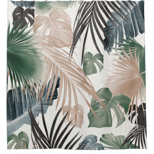 Tropical Jungle Leaves Dream 13 Fall Colors  Shower Curtain