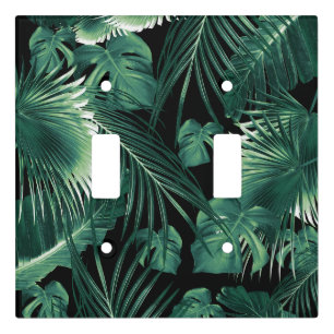 Tropical Jungle Leaves Dream #6 Light Switch Cover