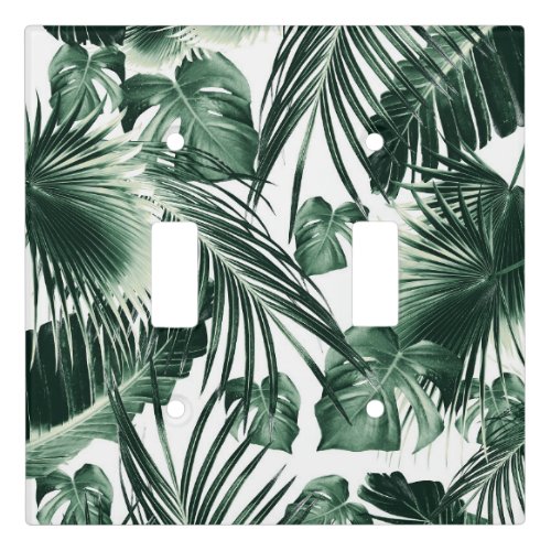 Tropical Jungle Leaves Dream 7 Light Switch Cover