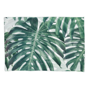 Tropical Jungle Leaves Floral Background Pillow Case