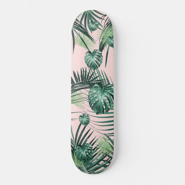 Tropical Jungle Leaves Garden #2 Skateboard (Front)