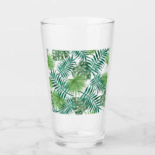 Tropical Jungle Leaves Glass