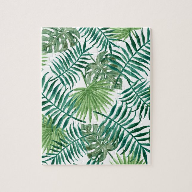 Tropical Jungle Leaves Jigsaw Puzzle (Vertical)