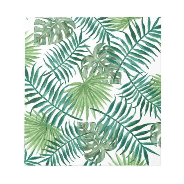 Tropical Jungle Leaves Notepad (Front)