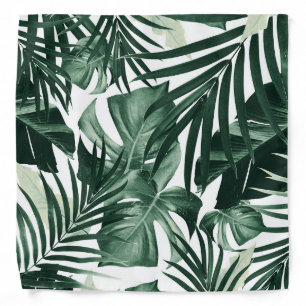 Tropical Jungle Leaves Pattern #4 Bandana