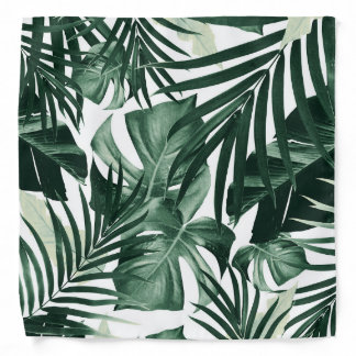 Tropical Jungle Leaves Pattern #4 Bandana