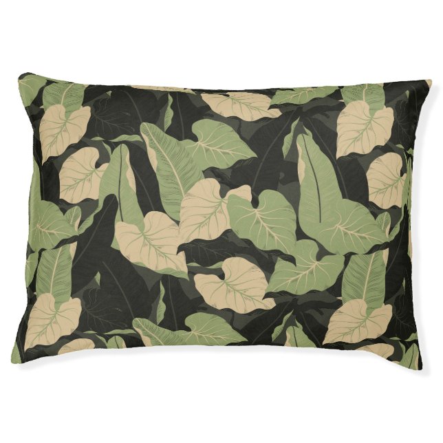 Tropical Jungle Leaves Pet Bed (Front)