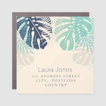 Tropical Jungle Leaves Promotional Business Car Magnet by Pip_Gerard at Zazzle