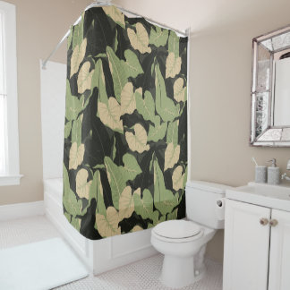 Tropical Jungle Leaves Shower Curtain