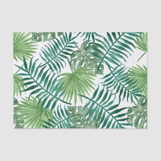 Tropical Jungle Leaves Tissue Paper (Front)