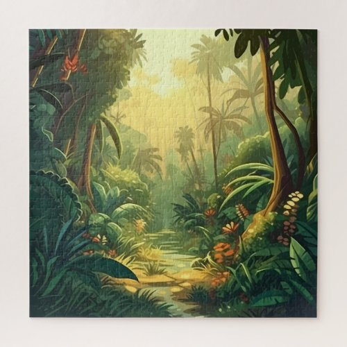 tropical jungle lush exotic vegetation nature plan jigsaw puzzle