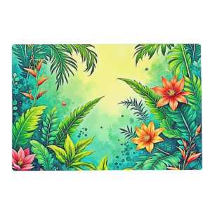 Tropical Jungle Lush Paradise Design Placemat