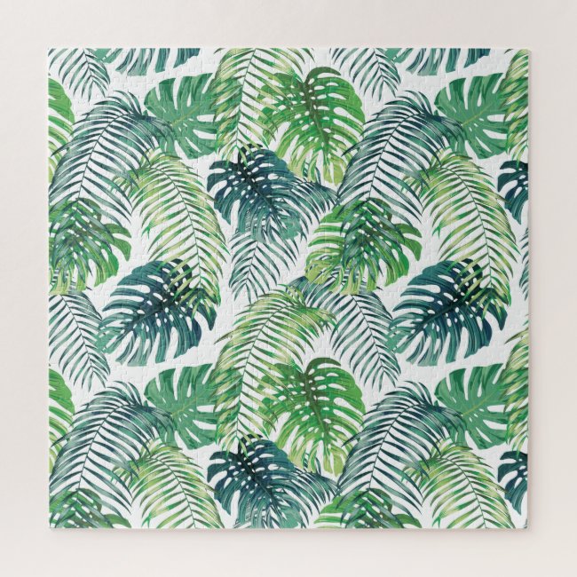 Tropical Jungle of Palms Design Jigsaw Puzzle