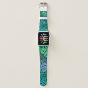 Tropical Jungle Palm Seamless Pattern Apple Watch Band
