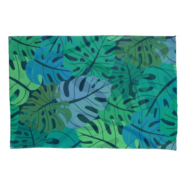 Tropical Jungle Palm Seamless Pattern Pillow Case (Front)