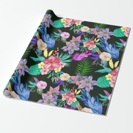 Tropical Jungle Plants Wrapping Paper