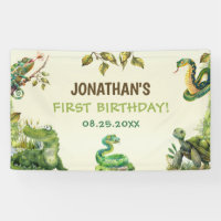 Tropical Jungle Reptile Kids Birthday Party