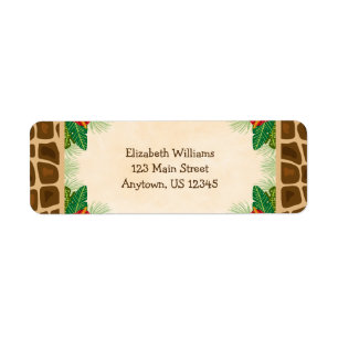 Tropical Jungle Return Address Label